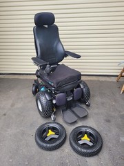 PERMOBIL F3 OFFROAD CONVERTED ELECTRIC WHEELCHAIR NO SEAT FUNCTIONS US CHARGER