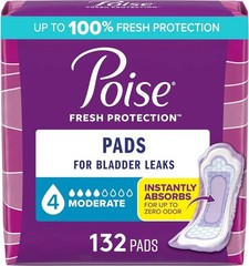 Moderate Absorbency Incontinence Pads – 132 Count for Ultimate Daily Protection