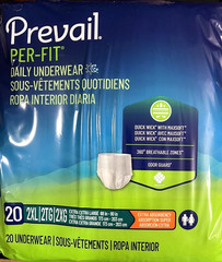 Prevail Pre-Fit Daily Underwear, 2XL Extra Absorbency 20 Count, 68-80″ 173-203CM