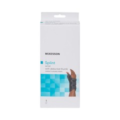 McKesson Hook and Loop Strap Wrist Brace with Abducted Thumb for Right Hand