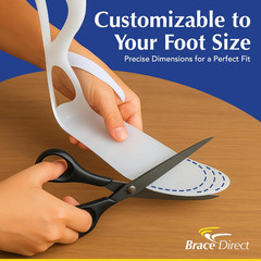 Lightweight Semi-Rigid AFO for Foot Drop – Trimmable Fit (Men’s Right)