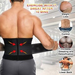 Men Fat Burning Sweat Tummy Belt Body Shaper Girdle Belly Slimming Waist Trainer