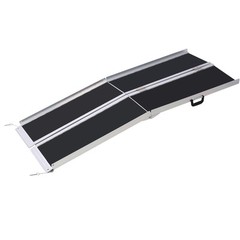 7Ft Portable Aluminum Non Skid Wheelchair Ramp Foldable Mobility 600 Pound