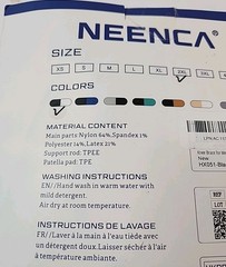 NEENCA HX051 Professional Knee Brace Size 2XL Black & White Sport Active Support