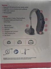 Both RCA OTC Hearing Aid -Rechargeable – Right And Left Ear, 15-Hour Battery