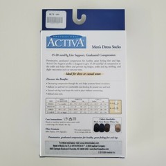 Activa 15-20 mmHg Light Support Compression Dress Socks Color Navy / Size Medium