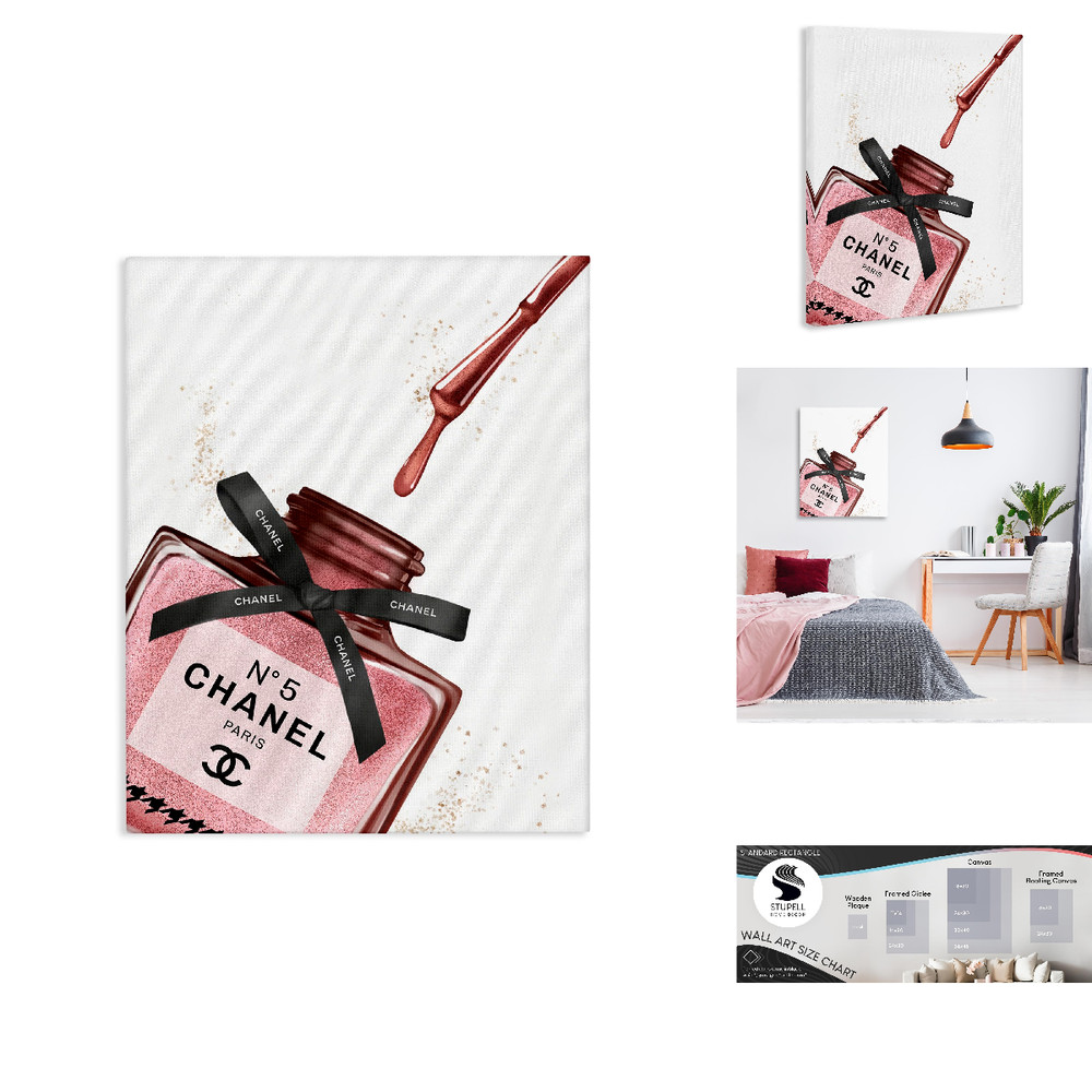 Stupell Industries Makeup Nail Polish Brush Drip Canvas Art 30 X 40 Inches Easy