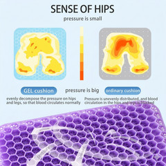Gel Seat Cushion Orthopedic Memory Foam Sciatica Tailbone Pain Relief Pad
