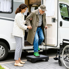 Mobility One Step Stool, Heavy Duty Indoor Outdoor Non-Slip Small Step Platform