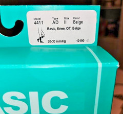 Juzo Basic 4411 AD 20-30 mmHg Knee-High Open Toe Compression Stocking Beig Sz lI