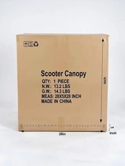 Mobility Scooter / ECV Sunshade Canopy with Hitch Tightener