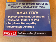 Vasyli Signature David Armstrong II Sensitive Feet Orthotic Insole Medium New!