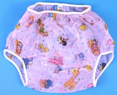 Incontinence Protection Gary NEW Plastic Pants Adult Size 5X-Large Pink Carousel