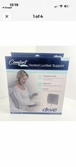 Drive Comfort Touch Ergonomic Heated Lumbar Back Support Pillow Gray RTL2017CTL