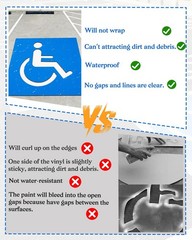 Handicap Parking Stencil Plastic Reusable Lot 39×39 Inch ADA Wheelchair Sign