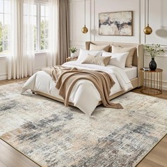 Gold Abstract 9×12 Area Rug – Non-Slip, Washable for Living Room & Bedroom