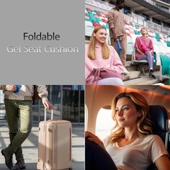 Foldable Gel Seat Cushion for Travel, Portable Chair Cushion of Airy Cooling …