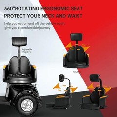 1000W 4 Wheel Heavy Duty Senior Mobility Scooter 60V/20A 500lbs 31 Miles 15MPH