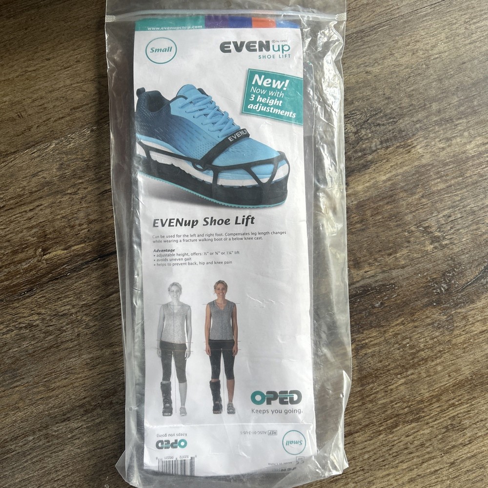 OPED EvenUp Adjustable Height Shoe Lift – Left or Right Foot – Adult Size Small