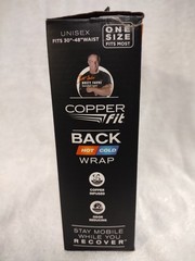 COPPER FIT Rapid Relief Back Support 3-in-1 Adjustable Hot/Cold Therapy One Size