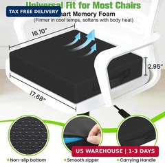 Seat Cushion for Office Chairs, Memory Foam Chair Cushion with Patterned Core fo