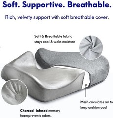 C CUSHION LAB Patented Pressure Relief Seat Cushion for Sitting, Black, OB