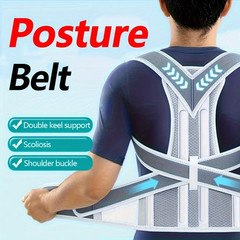 Adjustable Posture Corrector Low Back Support Shoulder Brace Belt For Men Women