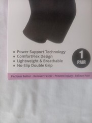 New Crucial Knee Compression Sleeves Pair Black Size XXX Large New