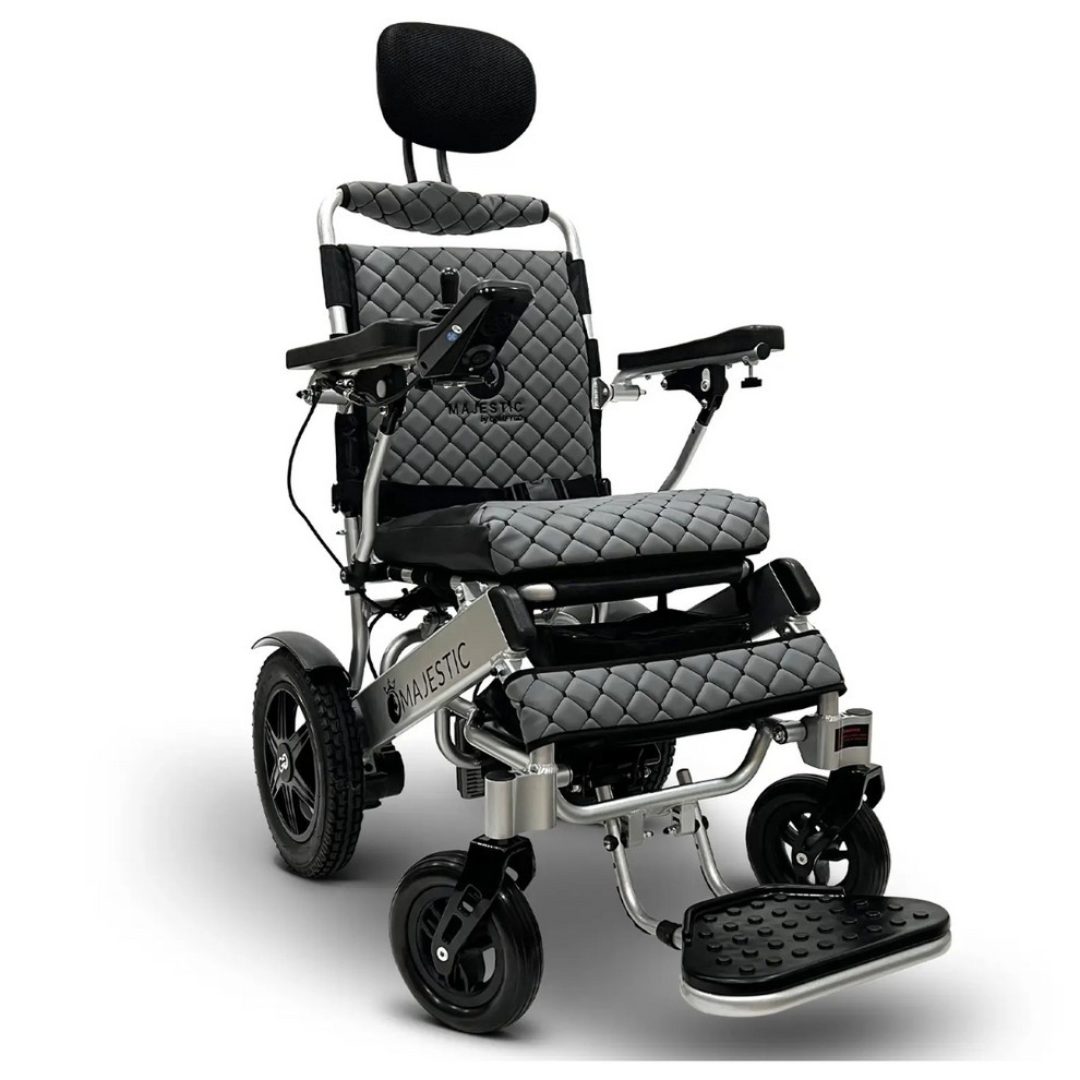 NEW Majestic IQ-9000 Auto Recline Foldable Lightweight Power Wheelchair Silver