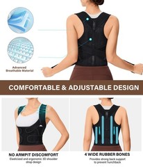 URSEXYLY Back Brace Posture Corrector for Women Breathable Small, Black