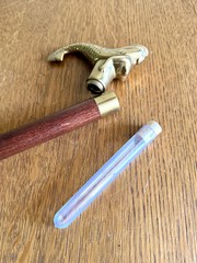 Solid Brass Mermaid Head Cane Handle with Secret Compartment ~ Mermaid Top Sect