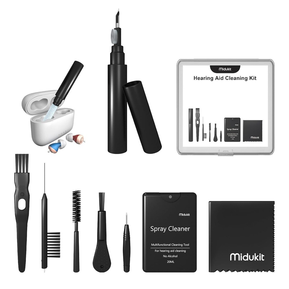 Hearing Aid Cleaning Kit w/ Pen Spray Brush