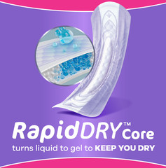 Always Discreet Pads Heavy Absorbency Long Length 64Ct Women