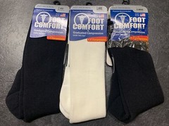 Foot Comfort Graduated Compression Over The Calf Large Anti-Microbial Socks
