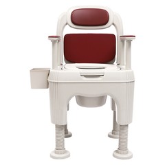 Bedside Toilet Portable Toilet Floor Standing Toilet W/Tissue Box 300kg/661.39lb
