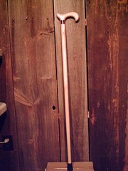 MAPLE derby handle cane COPPER COLLAR maple wood shaft custom MADE IN THE USA