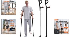 Lightweight Forearm Crutches – Non-Slip and Height Adjustable for Safety