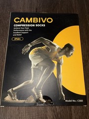 3 Pairs Cambivo Compression Socks SZ XXL Model CS60 Black