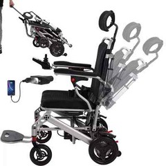Reclining Electric Wheelchair, Portable Folding Power WheelChairs, Mobility Aid