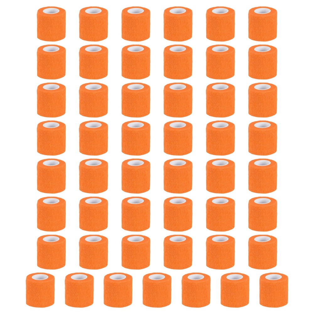 Self Adhesive Bandage Wrap 177″ x 2″, 50 Pcs Wrap Tape, Orange