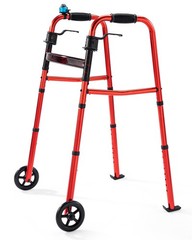 6.8lbs Lightweight Folding Walkers for Seniors Travel 2 Wheels 350lb Capacity