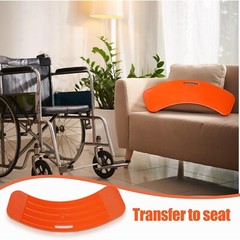 Beeveer Slide Board with Handles – Patient Transfer Assist Device 330 lb, Orange