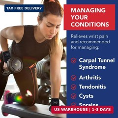 Doctor Developed Wrist Brace, Wrist Wraps for Carpal Tunnel Arthritis, Tendoniti