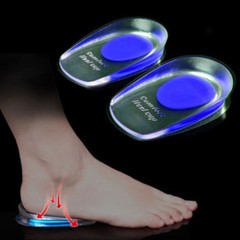 2 Pairs Heel Support Gel Silicone Cushion Orthotic Insole Plantar Care Heel Cups