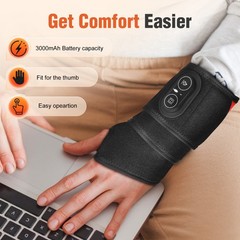 Electric Infrared Heated Wrist Wrap Brace Hand Massage Vibration for Pain Relief