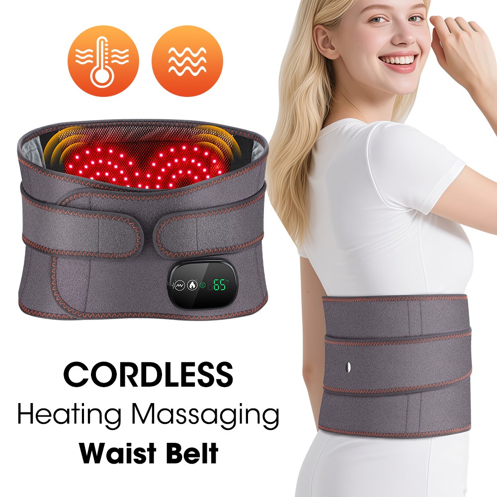 Dual Infrared Light Heating Massage Waist Belt Red Light Heating Waist Massager