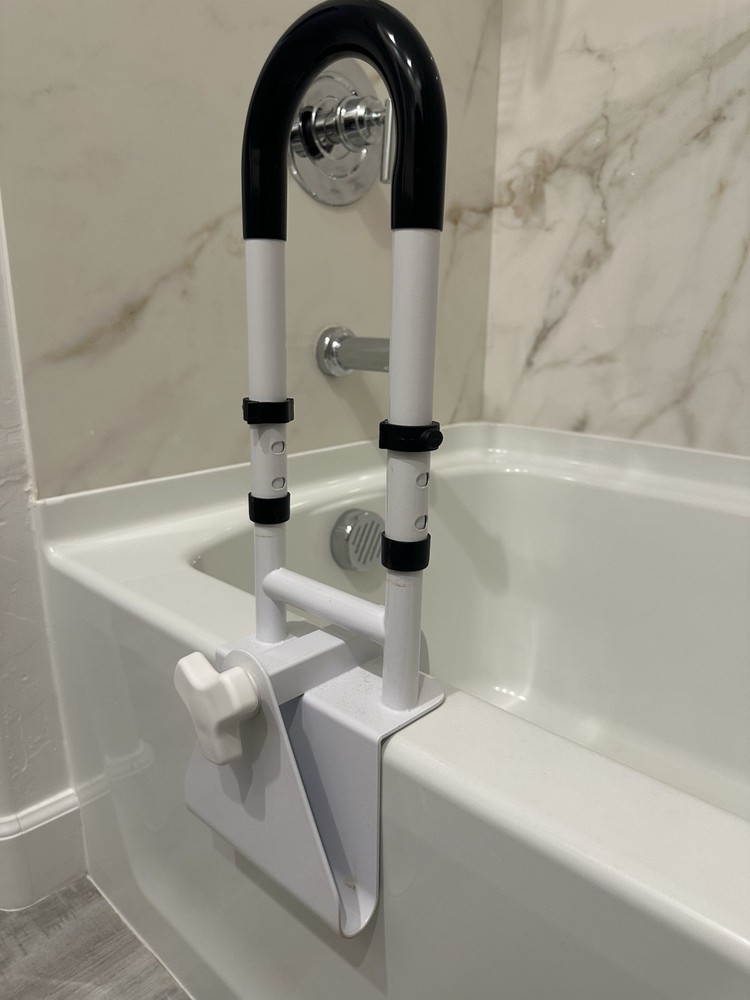 Adjustable Bathtub Safety Rail, Bathtub Handle Grab Bar with Non-Slip Grip fo…