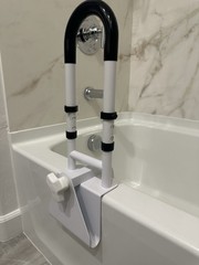 Adjustable Bathtub Safety Rail, Bathtub Handle Grab Bar with Non-Slip Grip fo…