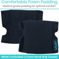 Vive Cane Handle Cover Cushion Grip Foam Pad for Walking Stick Hand Pain Relief