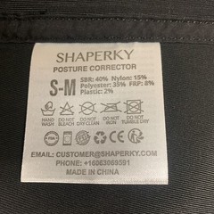 Shaperky Unisex Men Women Small-Medium Black Posture Corrector Back Brace